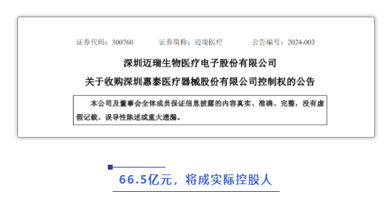 66.5億！邁瑞擬收購(gòu)電生理“第一股”